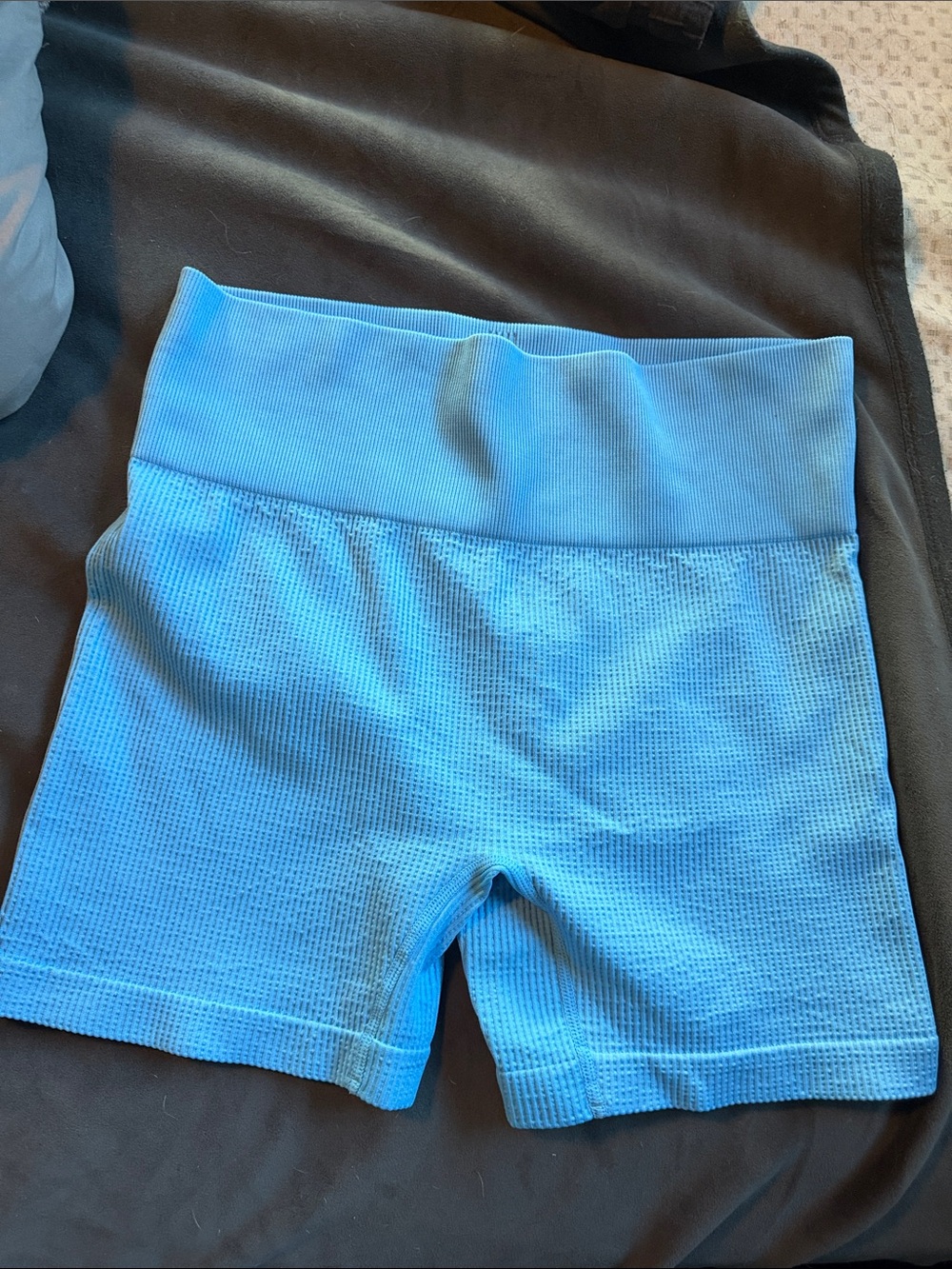Colsie Sky Blue High-Rise Seamless Bike Shorts